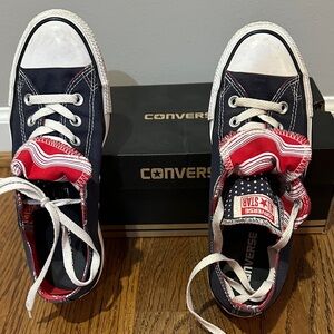 Converse All Star Navy and Red Athletic Shoes